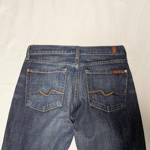 7 For All Mankind Size 27 Medium Wash Boot Cut Jeans - Picture 3 of 16